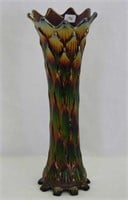 Lined Lattice 11 1/2" ftd vase - purple