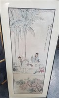 ANTIQUE CHINESE WATERCOLOR OPIUM SUBJECT MATTER