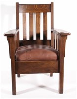 Oak Arts & Crafts / Mission style arm chair