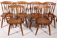 set of 6 maple dining room chairs, 2 arm