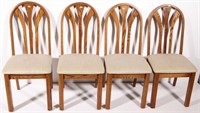 set of 4 Saloom side chairs with striped