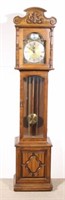 Western Germany oak cased tall clock, no