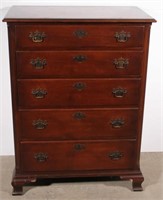 Kindel mahogany 5 drawer chest of drawers,