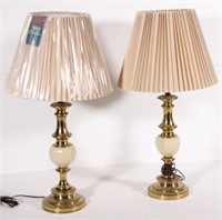 pair of brass Stiffel table lamps, sold per piece