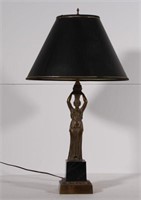 lady figural table lamp, 30" tall