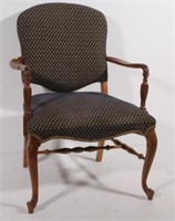 Dep. style arm chair with blue checkered diamond