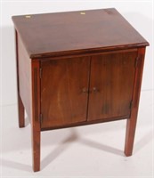 mahogany double door cabinet with partitions,