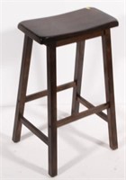 hardwood backless stool, 28.75" tall x 17.5" wide