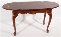 cherry finished sofa / hall table, 26.25" tall x