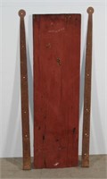1 barn board in red paint and a pair of 48.25"