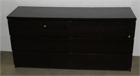 Ikea dresser base with smoke black glass top,