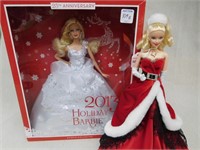 Dolls - 1 Boxed and 1 Unboxed Holiday Barbie