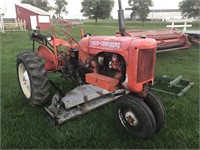 Allis Chalmers C with belly mower