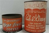 Tin advertising cans