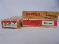 Lot of 2 boxes Norma 30 US CARB