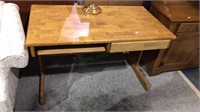 Wood desk, one drawer and one pull out tray, 29 x