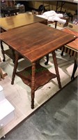 Antique table that has been refinished with the