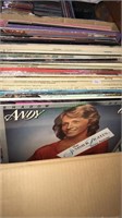 Box lot of record albums including Andy Gibb,