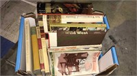 Box lot of books including the wild west, art