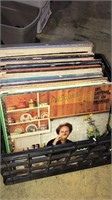 Crate of record albums including art Garfunkel,