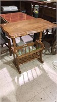 Oakside table with magazine rack, 24 x 24 x 15,