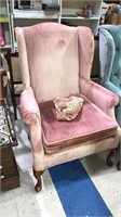 Taylor king wing back chair with Queen Anne legs