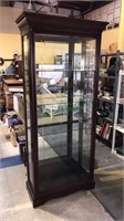 Cherry Display cabinet with four glass shelves,