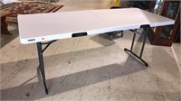 Lifetime 6' x 30" folding table, nice quality in