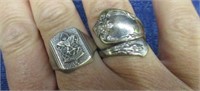 sterling boy scout ring & other plated ring