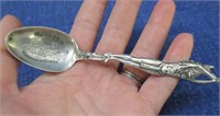 old sterling souvenir spoon "1000 island house"