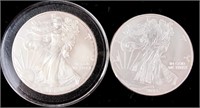 Coin 2 American Silver Eagles 2013 .999 Silver