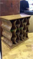 Nice wood 12 wine bottle rack, measures 17x15