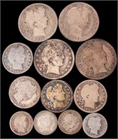 Coin Barber Type Coin Collection 12 Coins