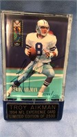 Signed Troy Aikman  1994 football card, Limited