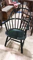 Antique Windsor chair with green paint, (895)