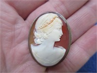 vintage cameo set in 900 silver - nice