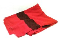 Vintage Hudson Bay Red & Black Wool Blanket