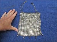 antique heavy mesh purse "flapper girl" 1920's