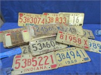 25 indiana license plates (60's-70's)