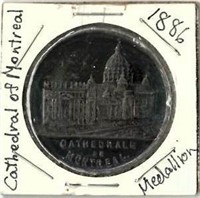 1886 MONTREAL CATHEDRAL MEDAL COIN