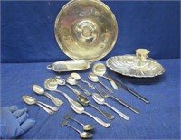 silver plated spoons & other plated items