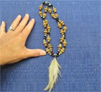 native american beaded necklace by helguer a.