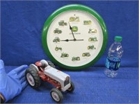 john deere clock & resin ford tractor (not a toy)