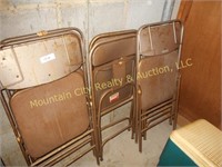 8 Assorted Metal Bridge Chairs