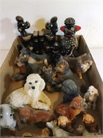 Box of Dog Figurines