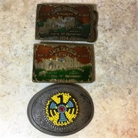 Lot of 3 Belt Buckles