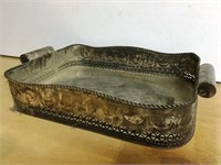 Large Hammered Silver Plate Tray