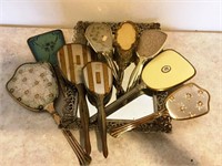 Lot of Vanity Items, Mirrors and Brushes