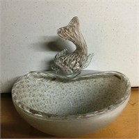 Italian Art Glass Bowl with Fish