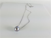 STERLING SILVER PEARL CHAIN NECKLACE